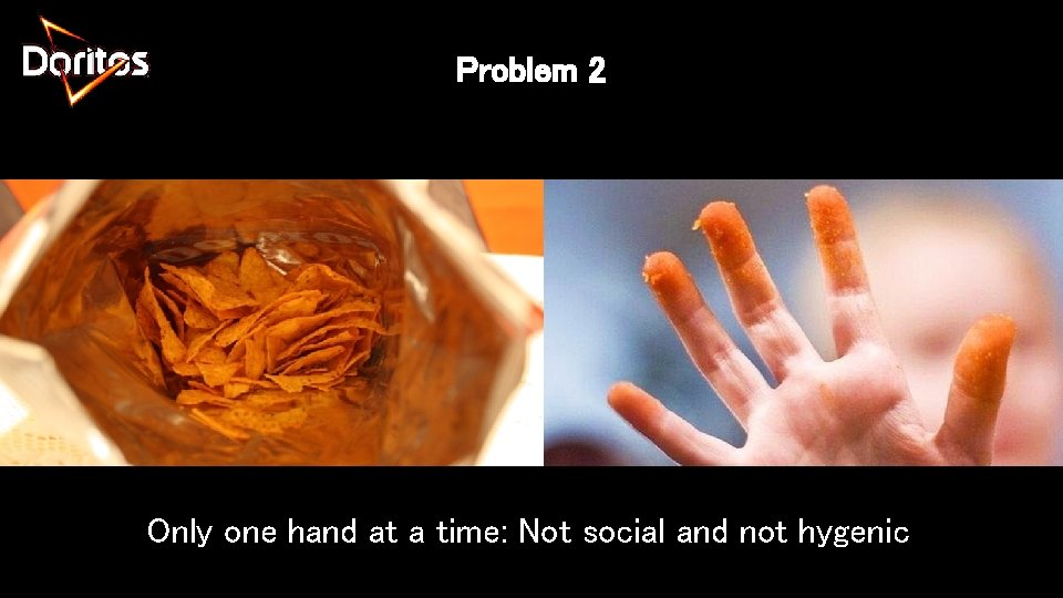 Problem 2 Only one hand at a time: Not social and not hygenic 