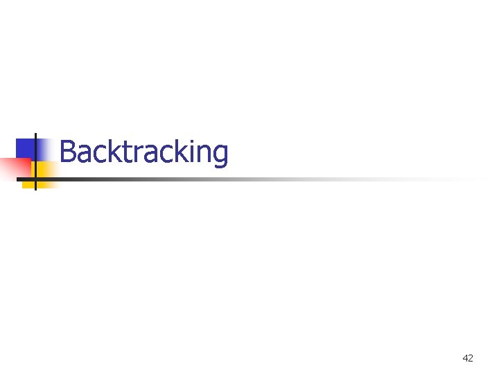 Backtracking 42 