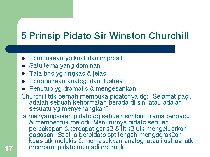 5 Prinsip Pidato Sir Winston Churchill Pembukaan yg kuat dan impresif l Satu tema