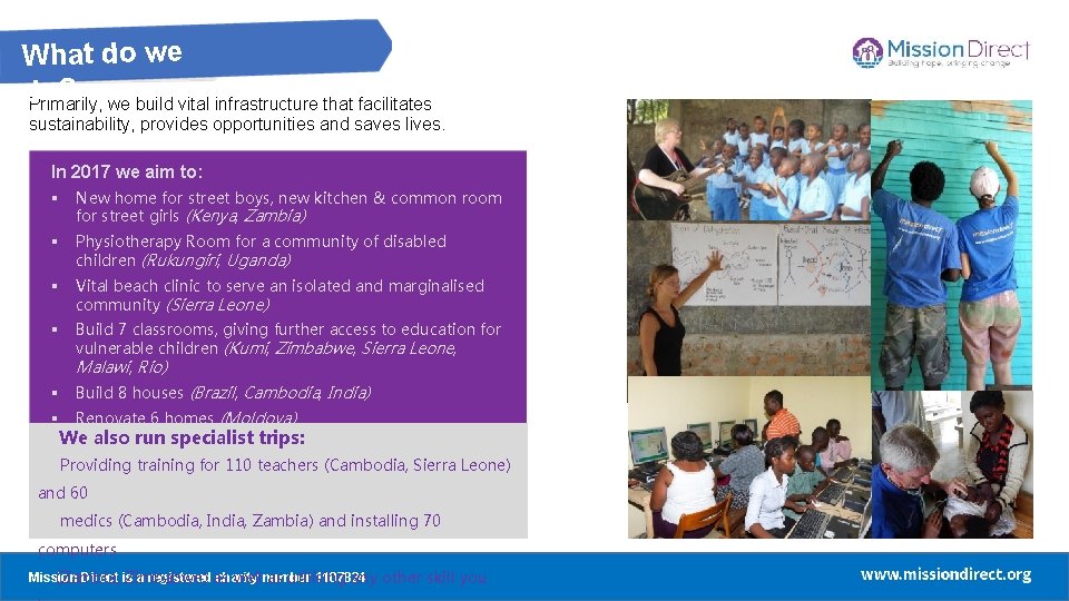 What do we o? we build vital infrastructure that facilitates d. Primarily, sustainability, provides What do we o? we build vital infrastructure that facilitates d. Primarily, sustainability, provides