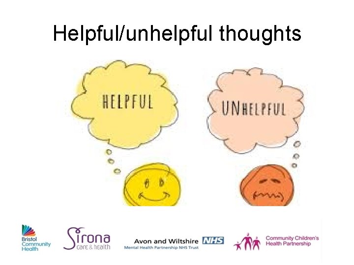 Helpful/unhelpful thoughts 