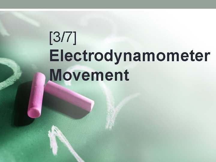 [3/7] Electrodynamometer Movement 