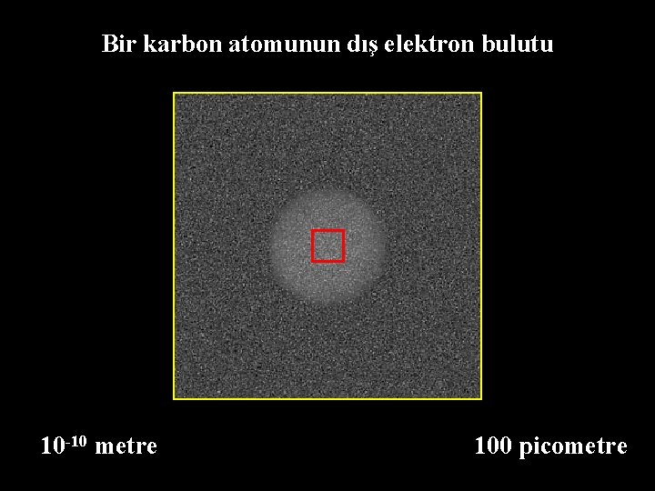 Bir karbon atomunun dış elektron bulutu 10 -10 metre 100 picometre 