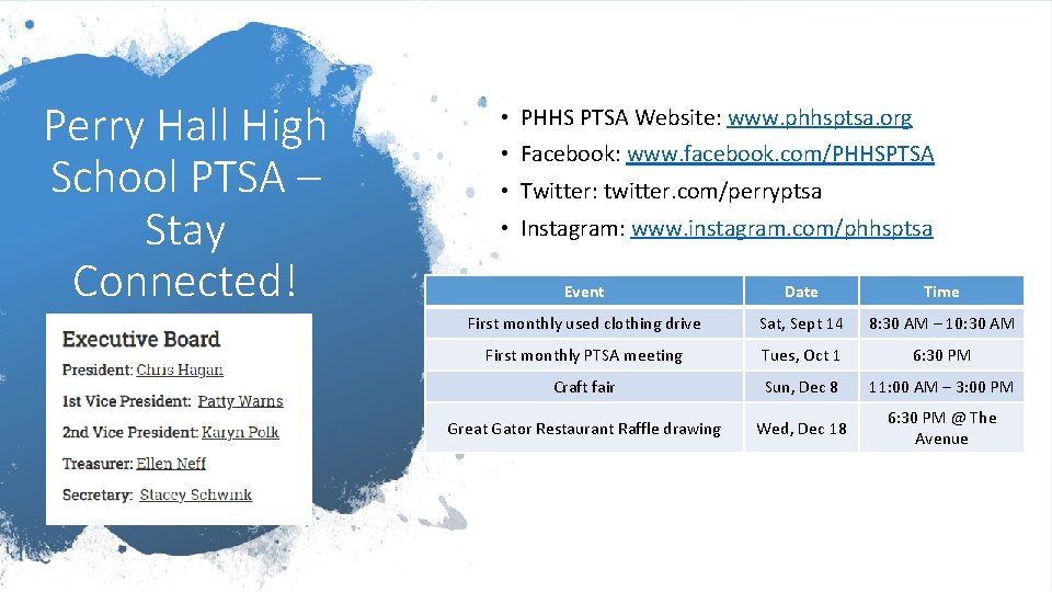 Perry Hall High School PTSA – Stay Connected! • PHHS PTSA Website: www. phhsptsa. Perry Hall High School PTSA – Stay Connected! • PHHS PTSA Website: www. phhsptsa.