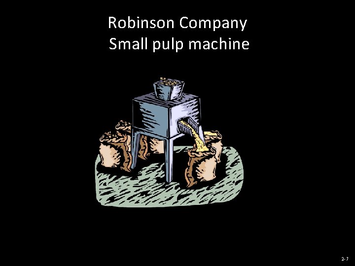 Robinson Company Small pulp machine 2 -7 