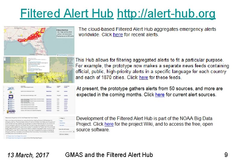 Filtered Alert Hub http: //alert-hub. org 13 March, 2017 GMAS and the Filtered Alert