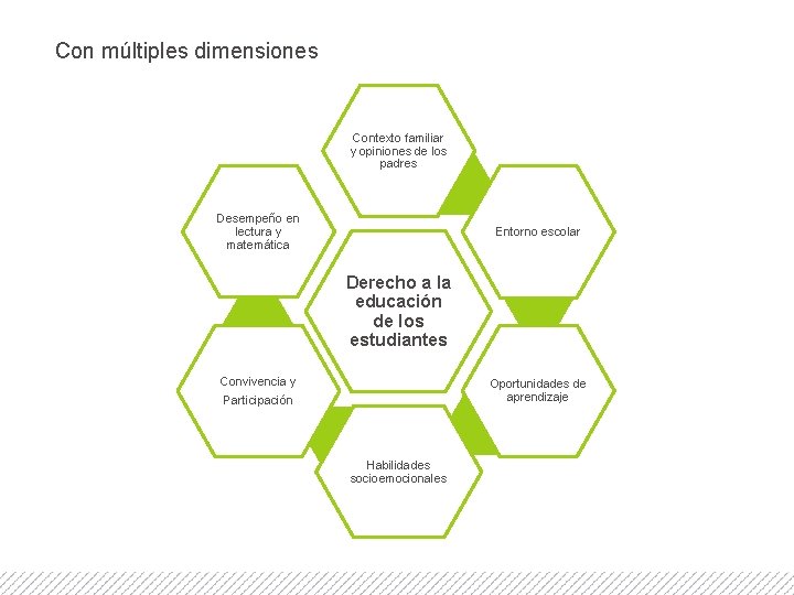 Con múltiples dimensiones Contexto familiar y opiniones de los padres Desempeño en lectura y