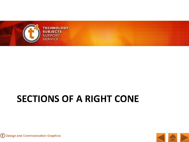 SECTIONS OF A RIGHT CONE 