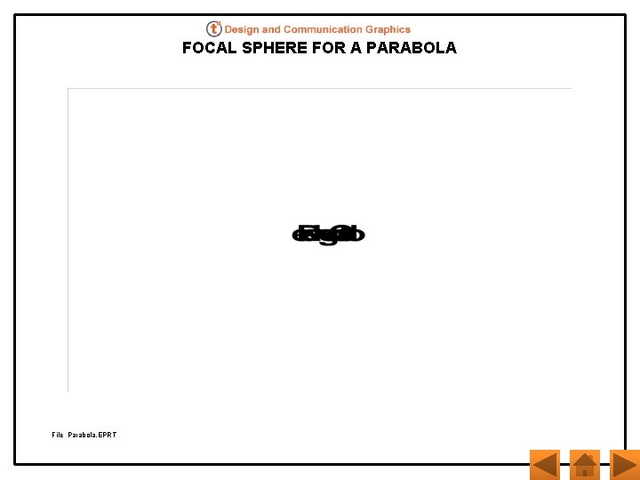 FOCAL SPHERE FOR A PARABOLA File Parabola. EPRT 