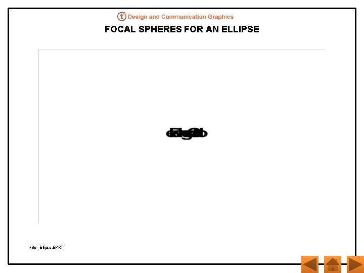 FOCAL SPHERES FOR AN ELLIPSE File - Ellipse. EPRT 