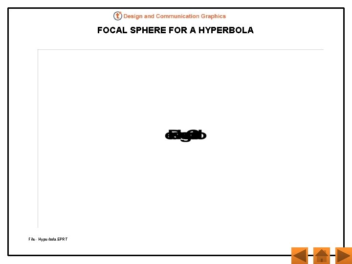 FOCAL SPHERE FOR A HYPERBOLA File - Hyperbola. EPRT 