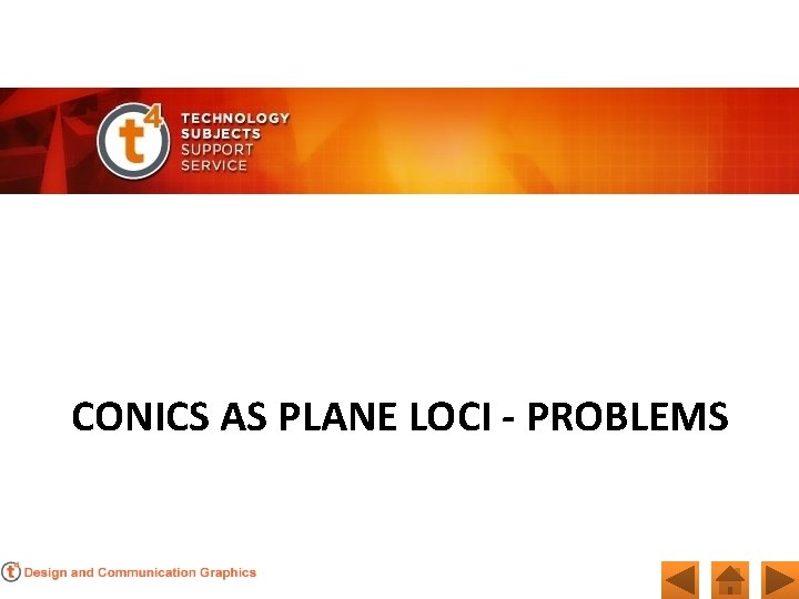 CONICS AS PLANE LOCI - PROBLEMS 