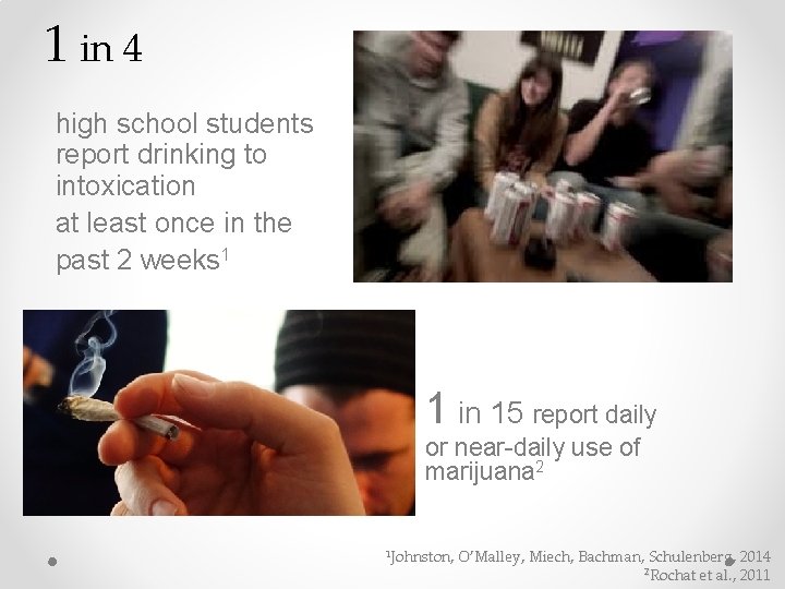 1 in 4 high school students report drinking to intoxication at least once in