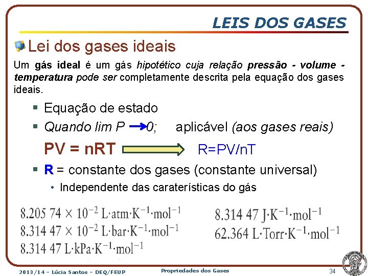 LEIS DOS GASES Lei dos gases ideais Um gás ideal é um gás hipotético