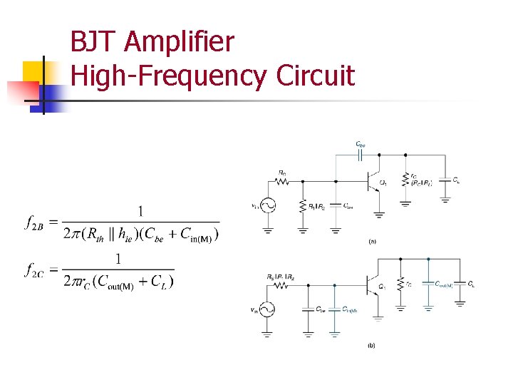 BJT Amplifier High-Frequency Circuit 