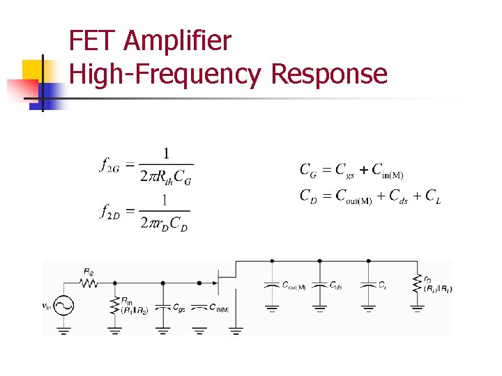 FET Amplifier High-Frequency Response 