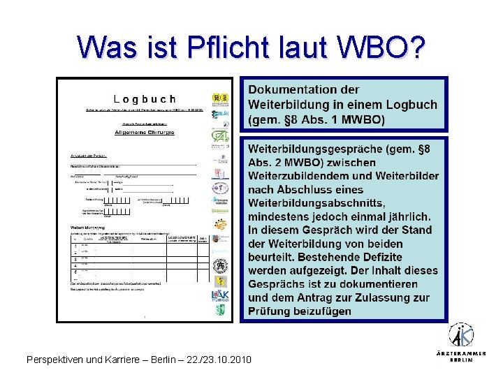 Was ist Pflicht laut WBO? Perspektiven und Karriere – Berlin – 22. /23. 10.