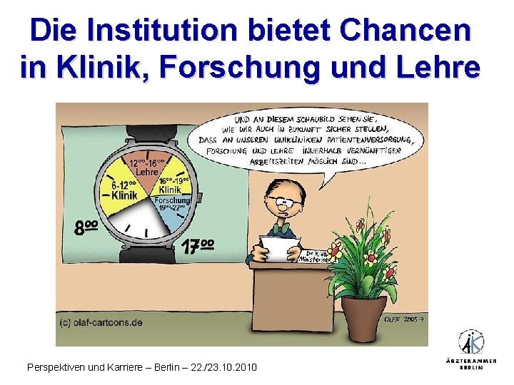 Die Institution bietet Chancen in Klinik, Forschung und Lehre Perspektiven und Karriere – Berlin