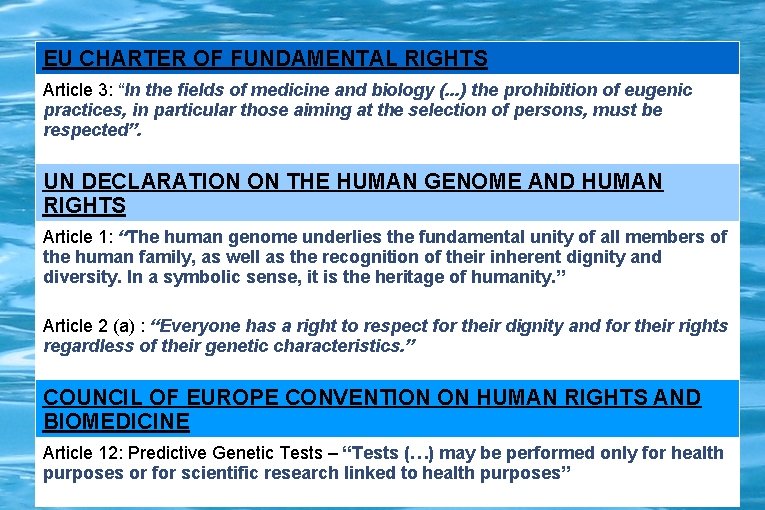 EU CHARTER OF FUNDAMENTAL RIGHTS Autism Rights: Discarding the Article 3: “In the fields