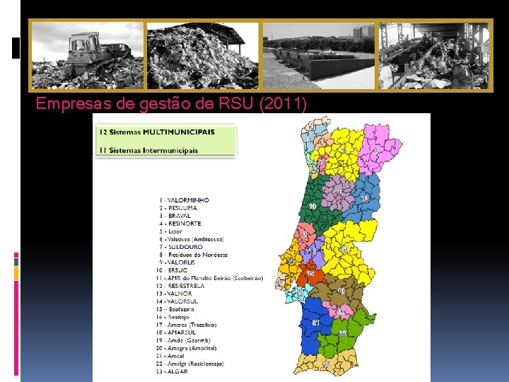 Empresas de gestão de RSU (2011) 32 