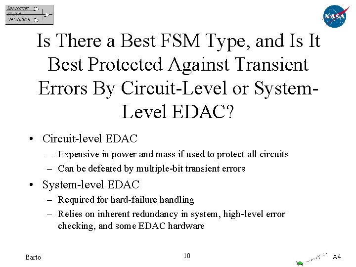 Is There a Best FSM Type, and Is It Best Protected Against Transient Errors