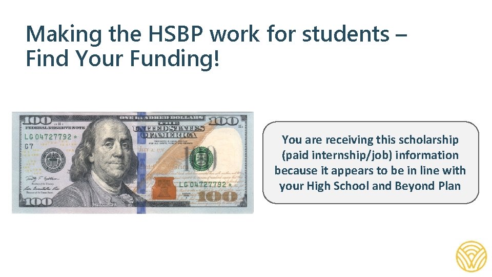 Making the HSBP work for students – Find Your Funding! You are receiving this