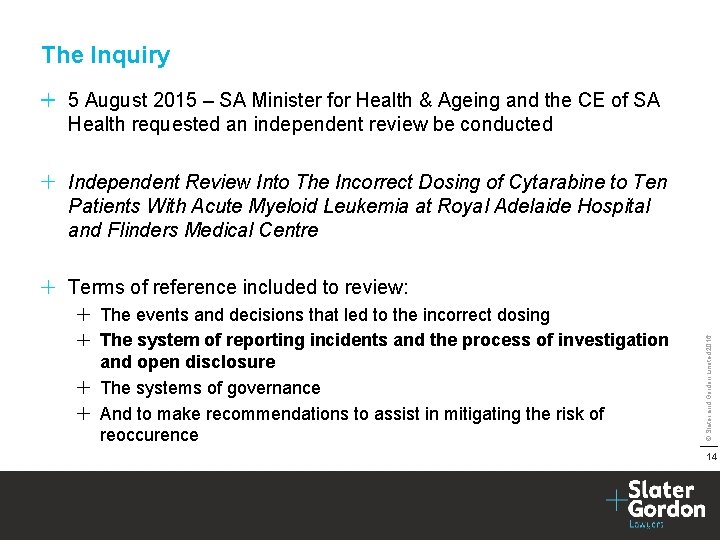 The Inquiry 5 August 2015 – SA Minister for Health & Ageing and the