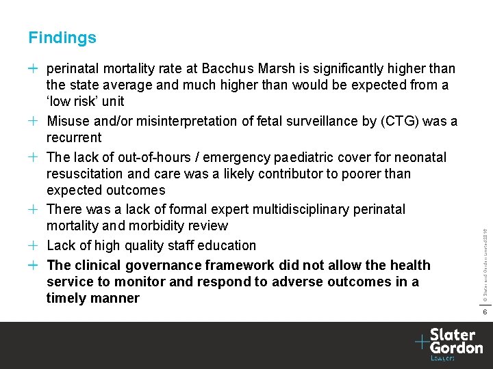 perinatal mortality rate at Bacchus Marsh is significantly higher than the state average and