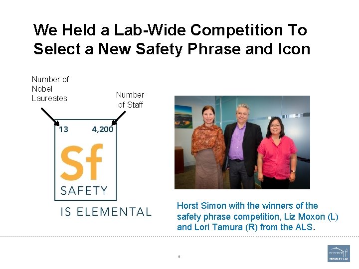 We Held a Lab-Wide Competition To Select a New Safety Phrase and Icon Section