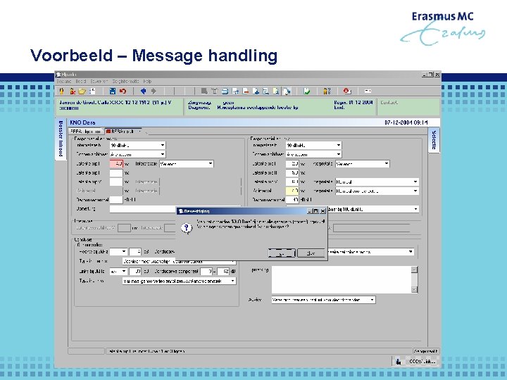Voorbeeld – Message handling 