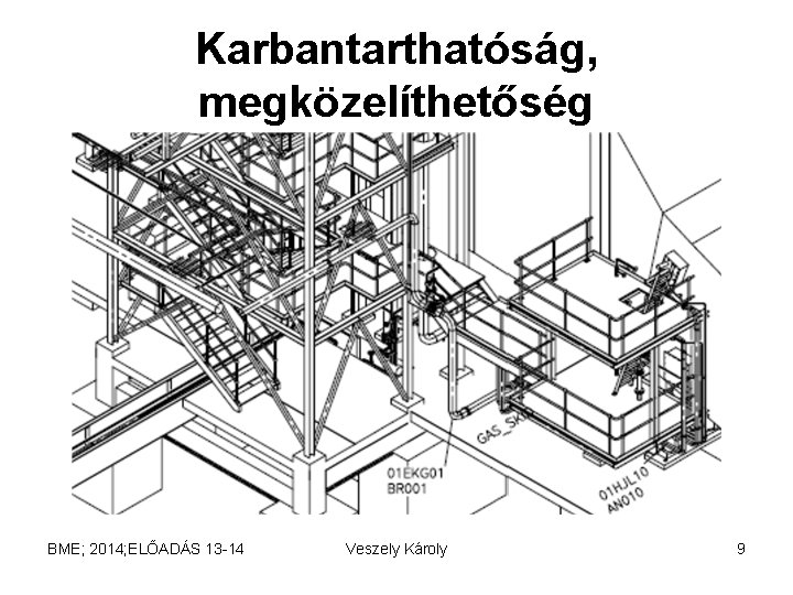 Karbantarthatóság, megközelíthetőség BME; 2014; ELŐADÁS 13 -14 Veszely Károly 9 