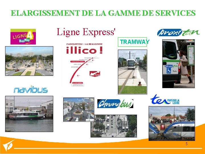 ELARGISSEMENT DE LA GAMME DE SERVICES Ligne Express' TRAMWAY 5 