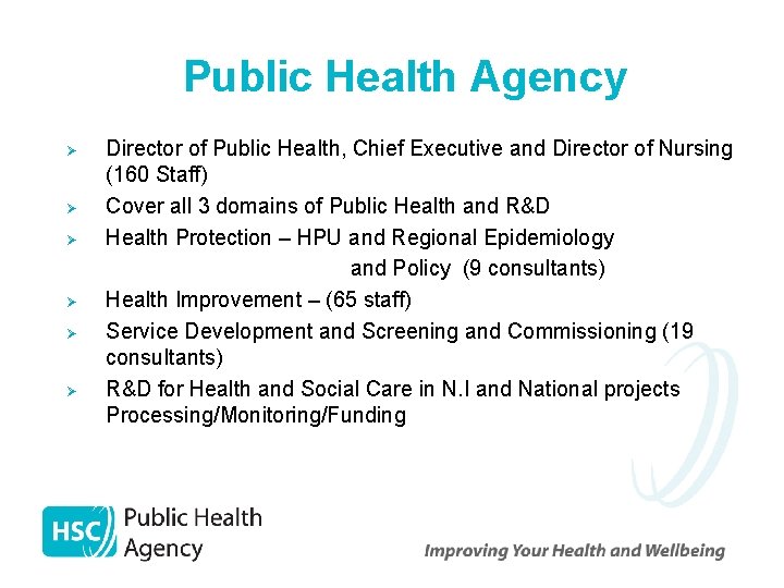 Public Health Agency Director of Public Health, Chief Executive and Director of Nursing (160