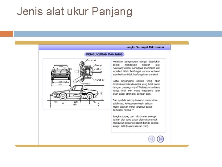 Jenis alat ukur Panjang 