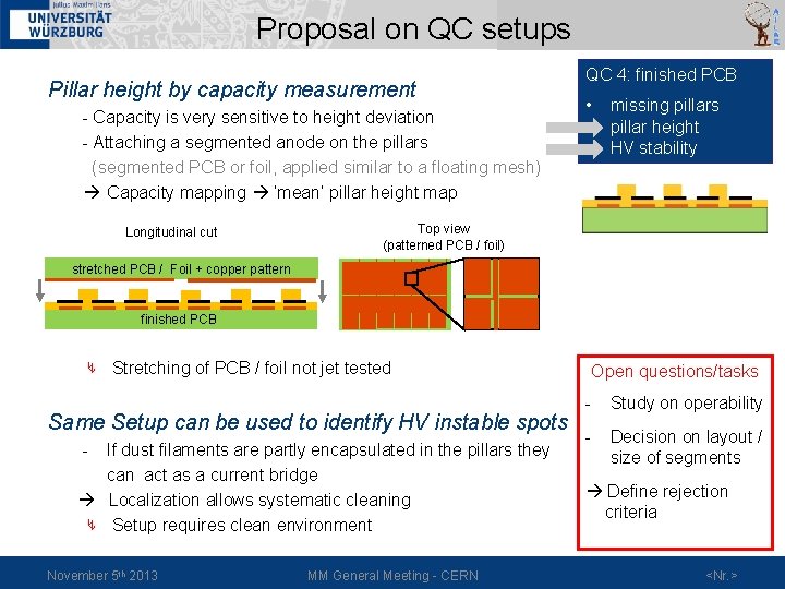 Proposal on QC setups Pillar height by capacity measurement - Capacity is very sensitive