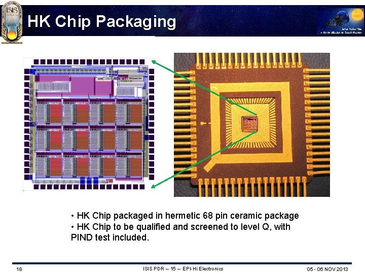 HK Chip Packaging Solar Probe Plus A NASA Mission to Touch the Sun •