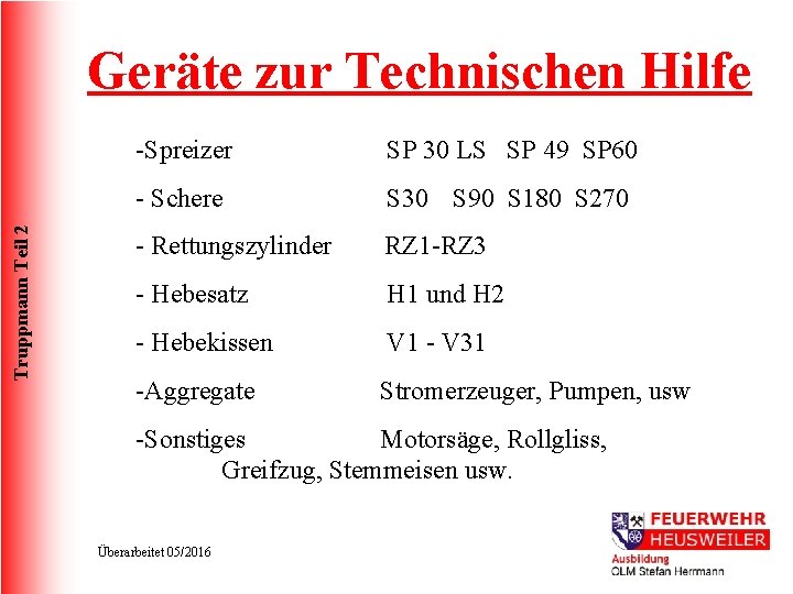 Truppmann Teil 2 Geräte zur Technischen Hilfe -Spreizer SP 30 LS SP 49 SP