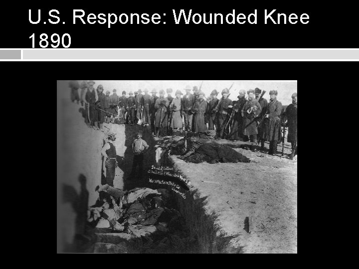 U. S. Response: Wounded Knee 1890 