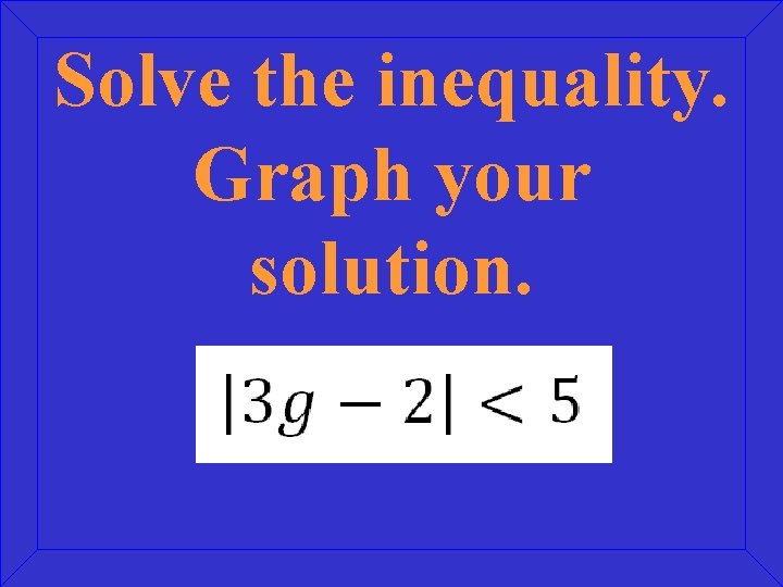 Solve the inequality. Graph your solution. 