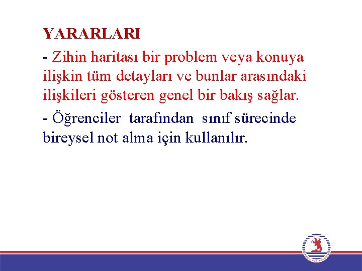 YARARLARI - Zihin haritası bir problem veya konuya ilişkin tüm detayları ve bunlar arasındaki