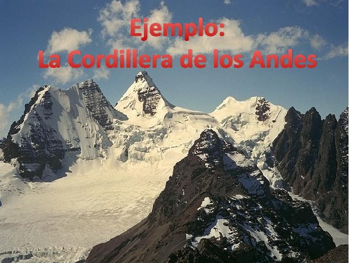 Ejemplo: La Cordillera de los Andes 
