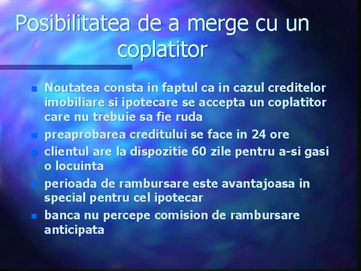 Posibilitatea de a merge cu un coplatitor n n n Noutatea consta in faptul Posibilitatea de a merge cu un coplatitor n n n Noutatea consta in faptul