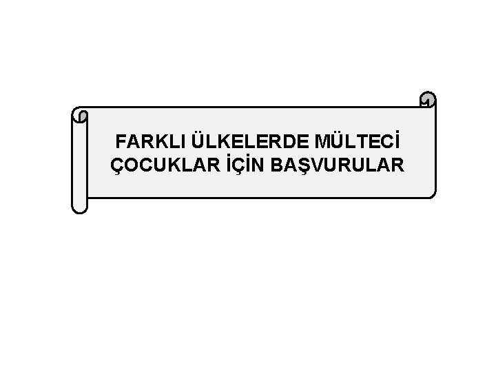 FARKLI ÜLKELERDE MÜLTECİ ÇOCUKLAR İÇİN BAŞVURULAR 