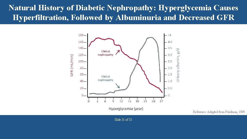 Natural History of Diabetic Nephropathy: Hyperglycemia Causes Hyperfiltration, Followed by Albuminuria and Decreased GFR