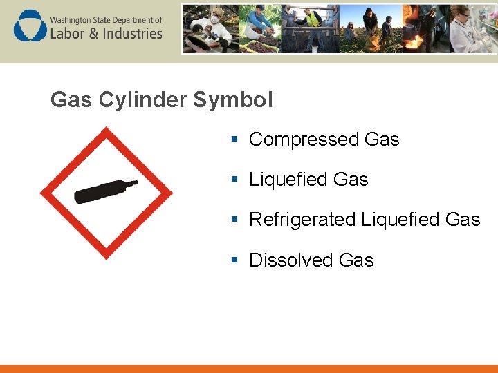Gas Cylinder Symbol § Compressed Gas § Liquefied Gas § Refrigerated Liquefied Gas §