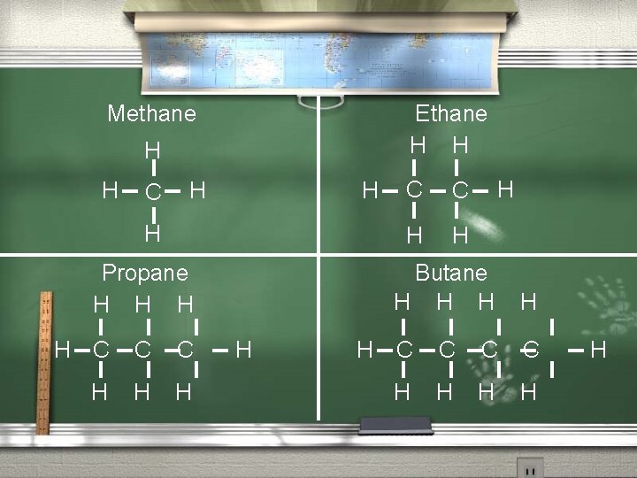 Methane Ethane H H C H H H Propane H H H H C