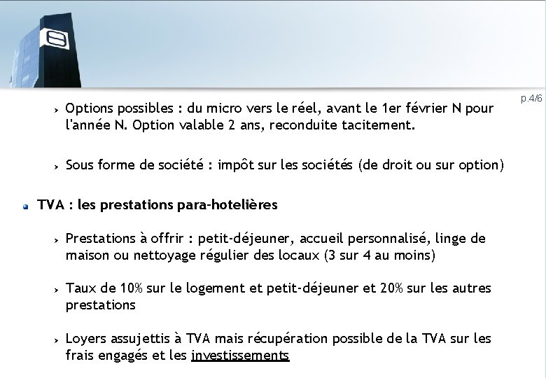  Options possibles : du micro vers le réel, avant le 1 er février