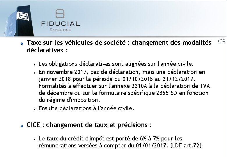 Taxe sur les véhicules de société : changement des modalités déclaratives : Les obligations