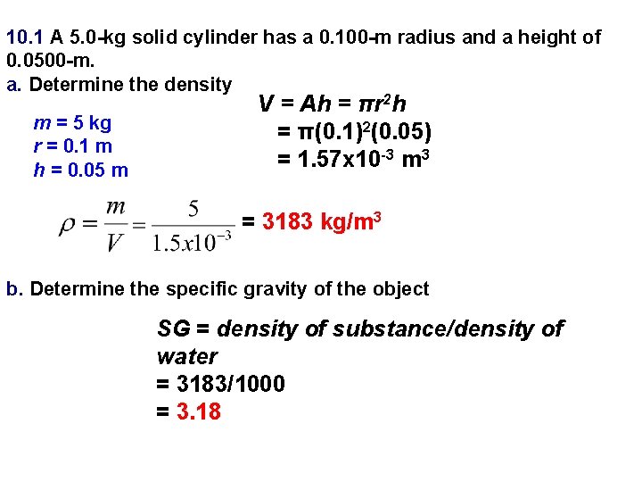 10. 1 A 5. 0 -kg solid cylinder has a 0. 100 -m radius