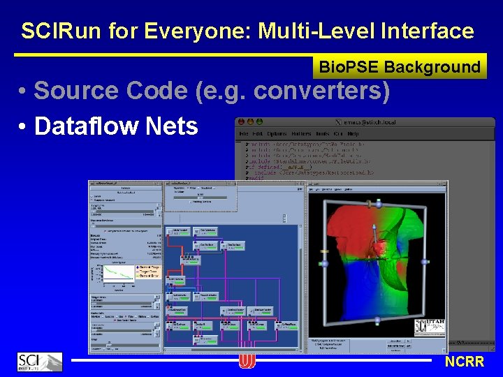 SCIRun for Everyone: Multi-Level Interface Bio. PSE Background • Source Code (e. g. converters)